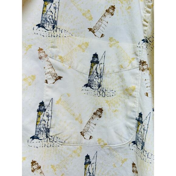 Alexander Martin Lighthouse ships short sleeve button down shirt size x largre - Picture 6 of 7
